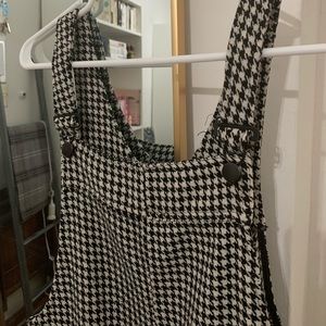 Houndstooth overall dress from Mango
